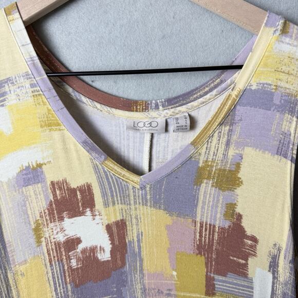 LOGO Lori Goldsein Sleeveless Maxi Dress Multicolor Womens US size M - Picture 3 of 8